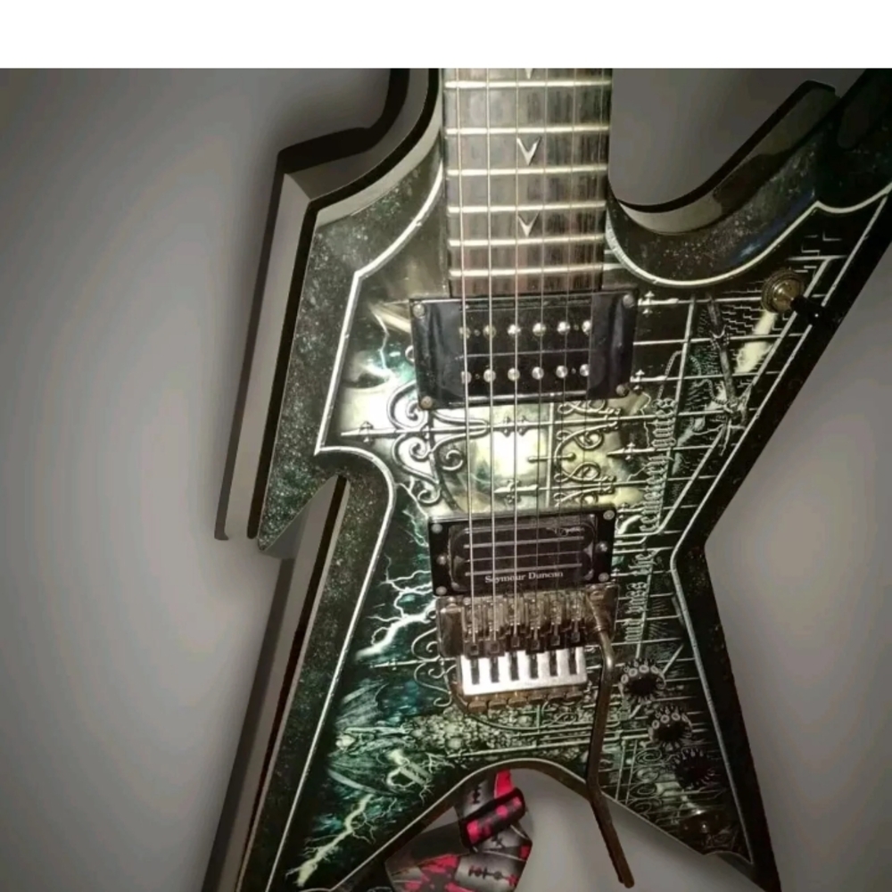 Electric Guitar with Unique Graphic Design